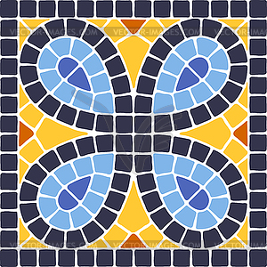 Ancient mosaic tile pattern. Decorative antique - vector clip art