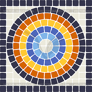 Ancient mosaic tile pattern. Decorative antique - vector clipart