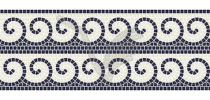 Ancient mosaic seamless pattern. Decorative - vector clipart