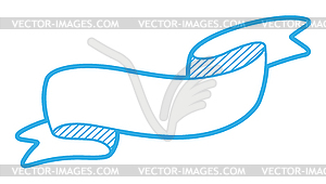Decorative ribbon. Banner in abstract style - vector image