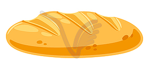 Fresh loaf. Image for bakeries and groceries - color vector clipart