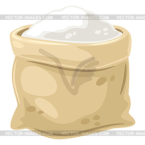 Bag of flour. Image for bakeries and groceries - vector image