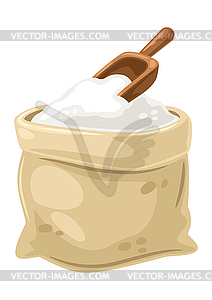 Bag of flour and trowel. Image for bakeries and - vector clipart