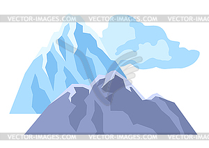 Stylized mountains. Natural . Abstract style - vector image