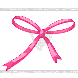 Bow. Simple ribbon for decoration - vector clipart