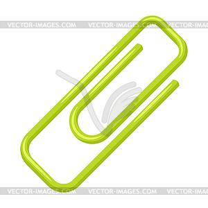 Paper clip. Office supply, accessory for school - royalty-free vector clipart