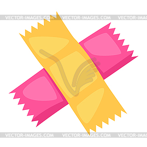 Adhesive tape. Office supply, accessory for school - vector image