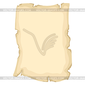 Scroll papyrus or antique paper. Textured empty - color vector clipart