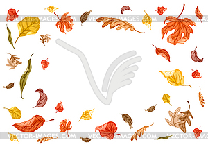 Background with autumn foliage. leaves - vector image