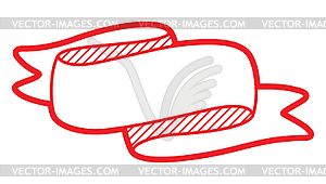 Decorative ribbon. Banner in abstract style - vector clipart