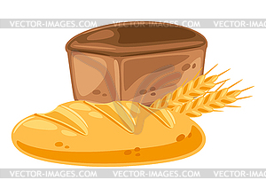 Background with bread. Image for bakeries and - vector image