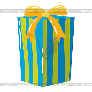 Gift box. Colorful present for celebration or - vector image