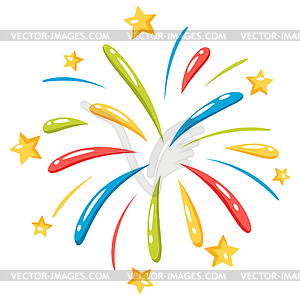 Color firework. Decoration for celebration - vector EPS clipart