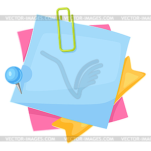 Background with paper and stationery. Office - vector clipart