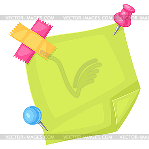 Background with paper and stationery. Office - vector clip art