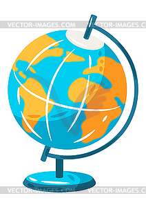 Globe. School item. Education image for design - color vector clipart