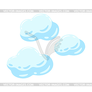 Blue clouds. Cartoon overcast sky - vector clipart