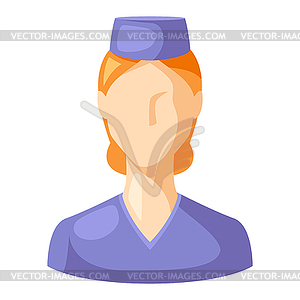 Nurse. Medical and healthcare avatar - vector clipart