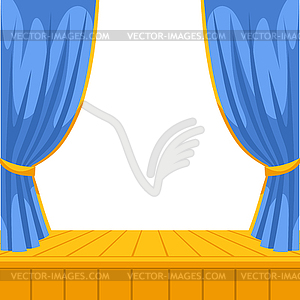 Background with curtains stage. for theatrical - vector clip art