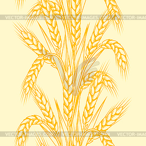 Seamless pattern with wheat. Agricultural image wit - vector image