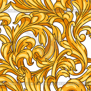 Декоративный цветочный бесшовный узор в стиле барокко - стоковый клипарт