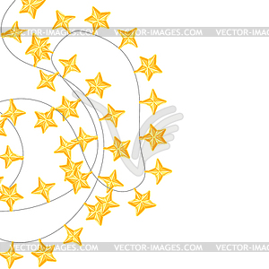 Background with garland of star light bulbs. Merry - vector clipart