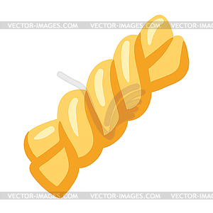 Italian pasta fusilli. Culinary image for menu and - vector clip art