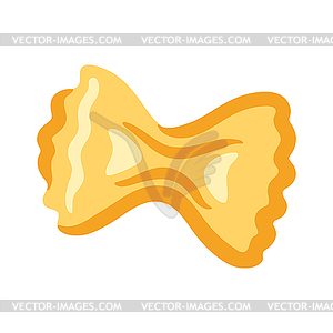 Italian pasta farfalle. Culinary image for menu - vector image