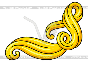 Wave line curl. Color striped texture - vector image