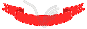 Decorative ribbon. Banner in cute style - vector clipart / vector image