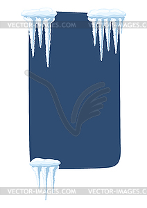 Winter background with icicles. Merry Christmas - vector clipart / vector image