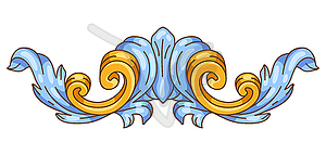Decorative floral element in baroque style. - vector clipart