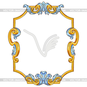 Decorative floral frame in baroque style. - vector image