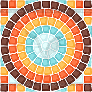 Ancient mosaic tile pattern. Decorative antique - vector clipart