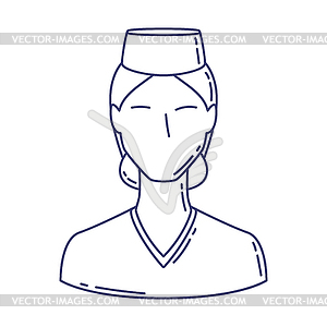 Nurse. Medical and healthcare avatar - vector image