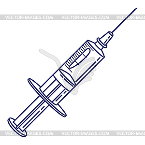 Syringe. Medical and healthcare item - vector clip art