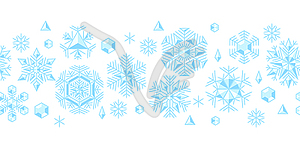 Winter seamless pattern with snowflakes. Merry - vector image