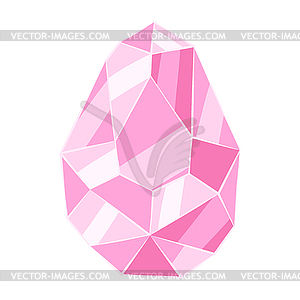 Драгоценный камень. Ювелирный кристалл или кристаллический - стоковый векторный клипарт