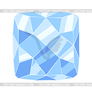 Драгоценный камень. Ювелирный кристалл или кристаллический - векторизованное изображение клипарта
