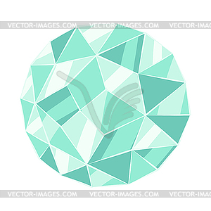 Precious gem stone. Jewelry crystal or crystalline - vector image