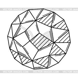 Precious gem stone. Jewelry crystal or crystalline - vector image
