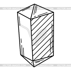 Crystal or mineral. Jewelry precious or semipreciou - vector clipart