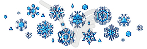 Winter background with snowflakes. Merry Christmas - vector clipart