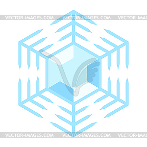 Snowflake. Winter decoration for Merry Christmas an - vector clipart / vector image