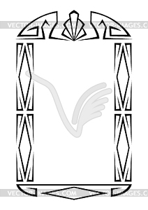 Frame with Art Deco ornament. Abstract element in - vector clip art