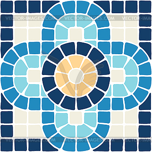 Ancient mosaic tile pattern. Decorative antique - vector image