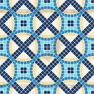 Ancient mosaic seamless pattern. Decorative - vector clip art