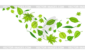 Background with spring leaves. Beautiful - vector clipart