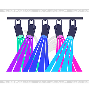 Color spotlights. Image for party flyer - vector image