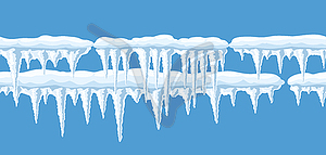 Seamless pattern with icicles. Winter decoration fo - vector image
